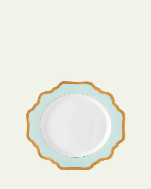 Aqua Rimmed Salad Plate